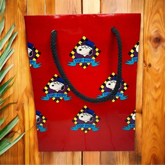 VINTAGE 1980s Snoopy “Top Pop!” Gift Bag by Applause, Inc. - Picture 1 of 7